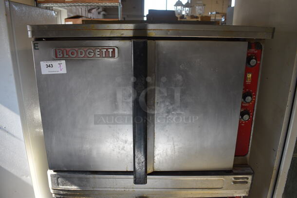 2 Blodgett Stainless Steel Commercial Electric Powered Full Size Convection Ovens w/ Solid Doors, Metal Oven Racks and Thermostatic Controls. 208-220 Volts. 38.5x40x64.5. 2 Times Your Bid! - Image 2 of 8