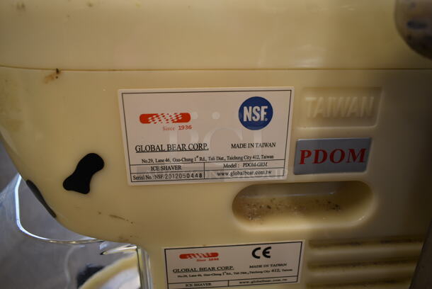 Global Bear PDOM-GRM Metal Commercial Countertop Ice Shaver. 110-120 volts, 1 Phase. Tested and Working! - Image 6 of 7