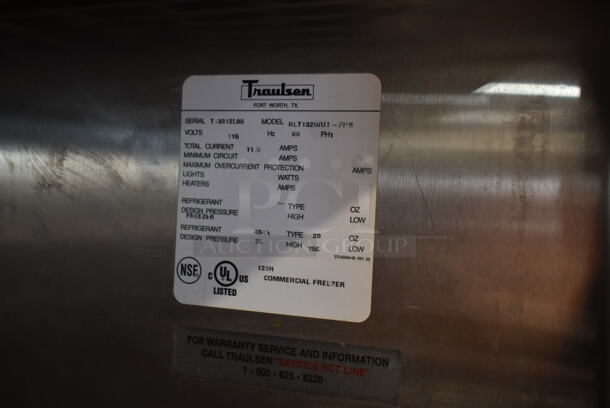 Traulsen RLT132WUT-FHS Stainless Steel Commercial Single Door Reach In Freezer w/ Metal Racks. 115 Volts, 1 Phase. Tested and Powers On But Does Not Get Cold - Image 5 of 5