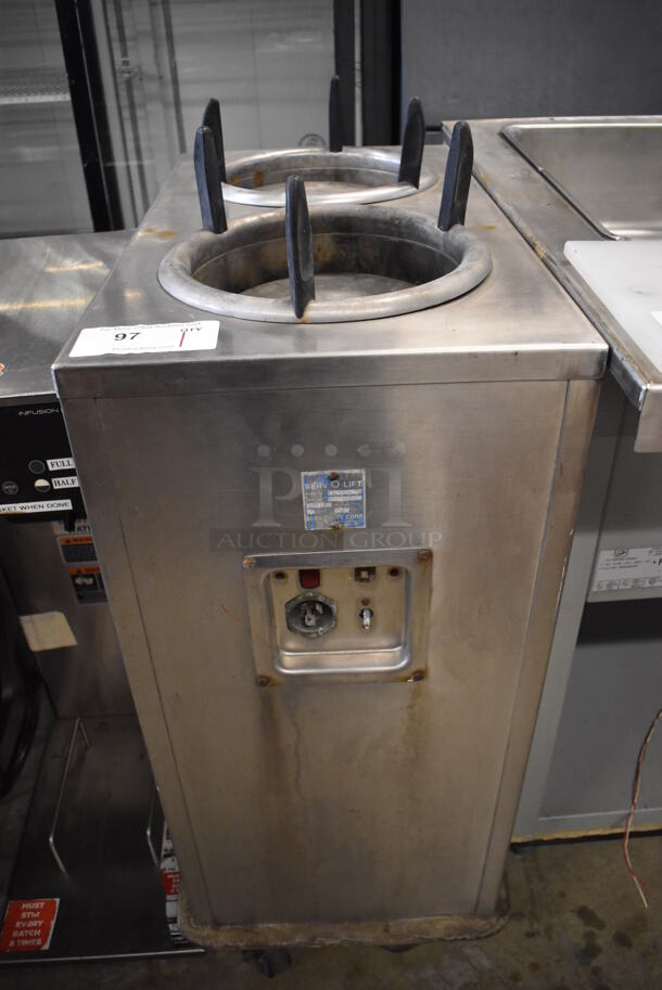 Servolift Eastern 2TD3-STH Stainless Steel Commercial Floor Style Portable 2 Well Plate Return on Commercial Casters. 120/208-240 Volts, 1 Phase. 15x28x40.5 - Image 1 of 6