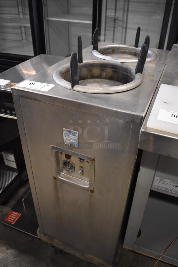 Servolift Eastern 2TD3-STH Stainless Steel Commercial Floor Style Portable 2 Well Plate Return on Commercial Casters. 120/208-240 Volts, 1 Phase. 15x28x40.5 - Image 2 of 6