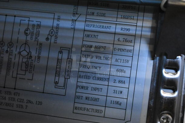 BRAND NEW SCRATCH AND DENT! Avantco 178UBB2HC Stainless Steel Commercial 2 Door Back Bar Cooler. 115 Volts, 1 Phase. Tested and Working! - Image 8 of 8
