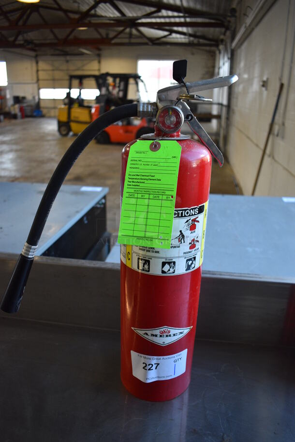 Amerex Dry Chemical Fire Extinguisher. 6x5x20