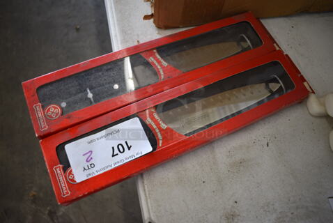 2 BRAND NEW IN BOX! Mundial Stainless Steel Chef Knives. 13.5". 2 Times Your Bid!