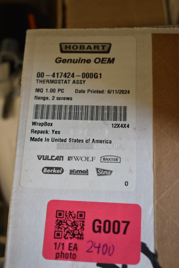 3 BRAND NEW SCRATCH AND DENT! Items Including HP0041150000 Vulcan 00-411500-00012 Transformer,120, HP0041742400 Vulcan 00-417424-000G1 Thermostat Assy, 00-498096-00450 GS Assembly. 3 Times Your Bid! - Image 4 of 8