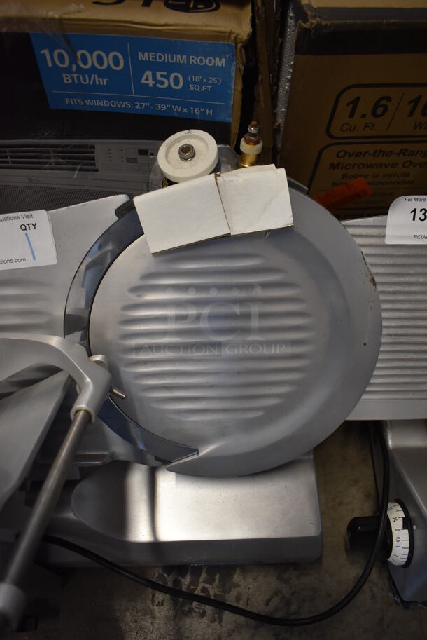 BRAND NEW! PrepPal PPSL-12HD Stainless Steel Commercial Countertop Meat Slicer w/ Blade Sharpener. 120 Volts, 1 Phase. 25x20x20. Tested and Working! - Image 4 of 7