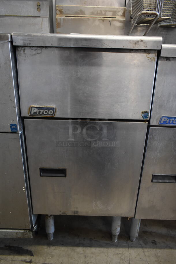 2016 Pitco Frialator SG14 Stainless Steel Commercial Floor Style Natural Gas Powered Deep Fat Fryer. 110,000 BTU. - Image 3 of 5