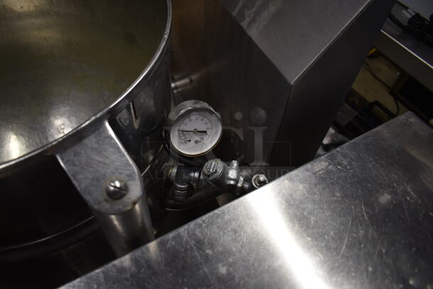 Groen TDHC-40 Stainless Steel Commercial Natural Gas Powered 40 Quart Steam Kettle Manual Tilting Kettle.  - Image 5 of 6