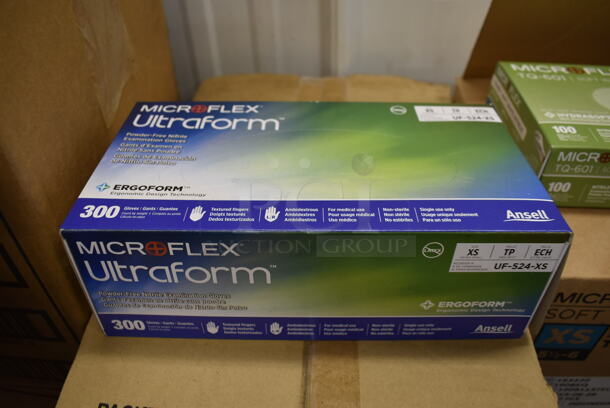 5 Boxes of 10 BRAND NEW! Microflex Ultraform XS Gloves. 5 Times Your Bid!