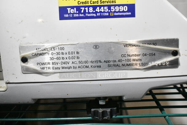 Easy Weigh LS-100 Metal Countertop Scale. Tested and Working! - Image 7 of 7