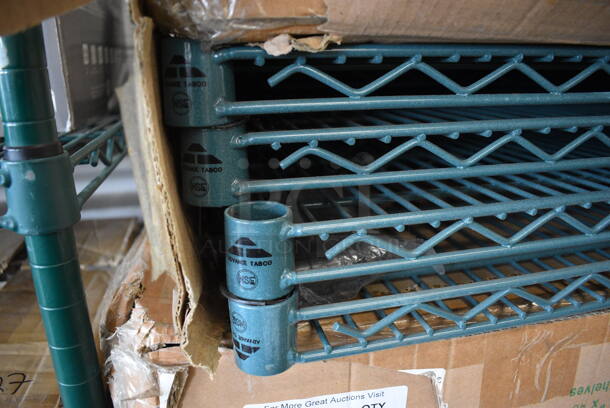 ALL ONE MONEY! Lot of 8 BRAND NEW IN BOX! Advance Tabco Green Finish Wire Shelves. 48x24x1.5 - Image 2 of 4