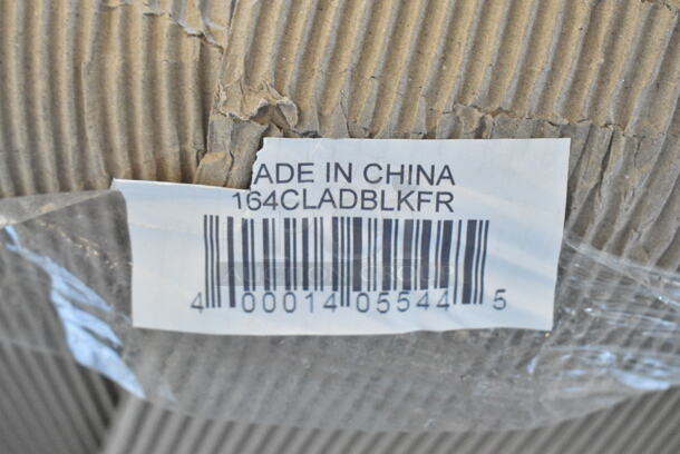 6 BRAND NEW SCRATCH AND DENT! Lancaster Table & Seating 164CLADBLKFR Black Wood Pattern Ladder Back Dining Height Chair Frame. No Seat. 6 Times Your Bid!  - Image 5 of 5