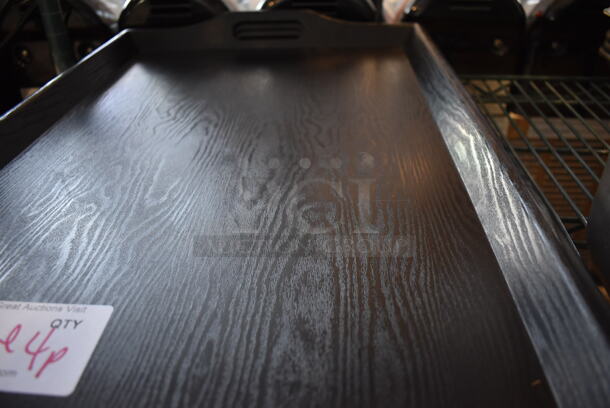ALL ONE MONEY! Lot of 4 Poly Wood Pattern Trays. 16x26x1.5 - Image 3 of 3