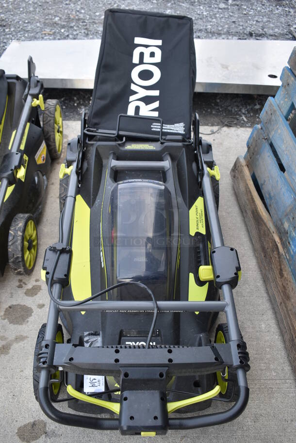 Ryobi RY401012VNM Metal Brushless Electric Powered Self Propelled Lawnmower. Does Not Come w/ Battery. 21x38x16