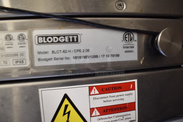 LATE MODEL! Blodgett BLCT-62 H / CPE 2.06 Stainless Steel Commercial Electric Powered Combi Oven w/ Hoodini Hood on Commercial Casters. 208 Volts, 3 Phase. 44x41x84 - Image 8 of 10