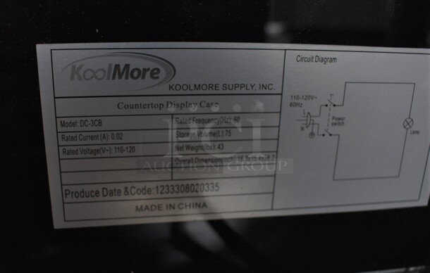 BRAND NEW SCRATCH AND DENT! KoolMore DC-3CB Metal Countertop Dry Display Case Merchandiser. 110-120 Volts, 1 Phase. 16x15x28 - Image 5 of 6