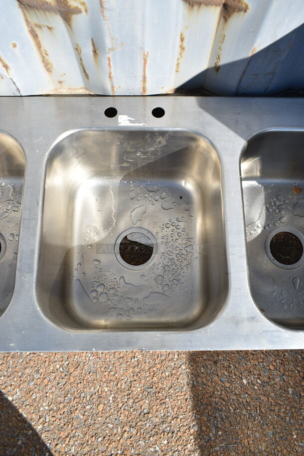 Eagle SR14-16-9.5-3 Stainless Steel 3 Bay Drop In Sink. Bays 14x9 - Image 3 of 5