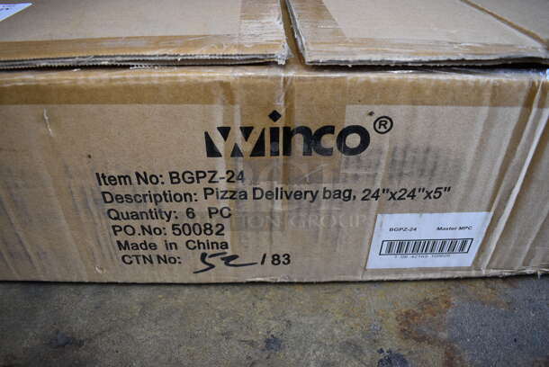 6 BRAND NEW IN BOX! Winware Model BGPZ-24 Red Insulated Delivery Hot Food Bags. 24x24x5. 6 Times Your Bid! - Image 3 of 3