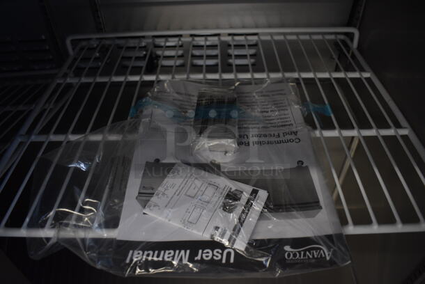 BRAND NEW! Avantco 178SSUC48RHC Stainless Steel Commercial 2 Door Undercounter Cooler on Commercial Casters. 115 Volts, 1 Phase. 48x30x32. Tested and Working! - Image 5 of 8