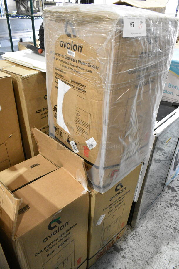 3 IN ORIGINAL BOX! Avalon Water Coolers Including Models B8WHT, B8BLK. 115 Volts, 1 Phase. 3 Times Your Bid!  - Image 1 of 5