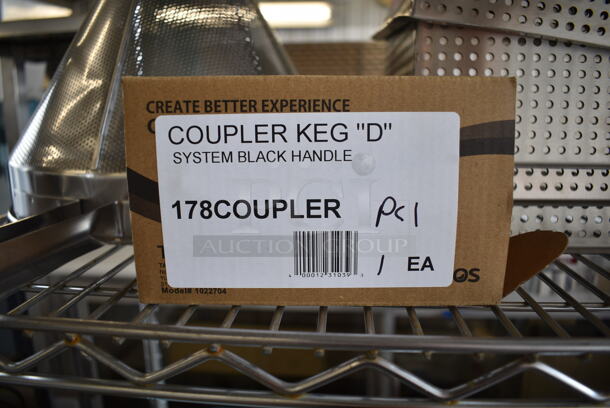 7 BRAND NEW SCRATCH AND DENT! Items; 178COUPLER Avantco 178COUPLER "D" System Beer Keg Coupler, 103BIBJNTE3 Jones Watermelon Vitamin Water Syrup 3 Gallon Bag in Box, China Cap Strainer, 3 Straining Baskets. 7 Times Your Bid! - Image 3 of 7