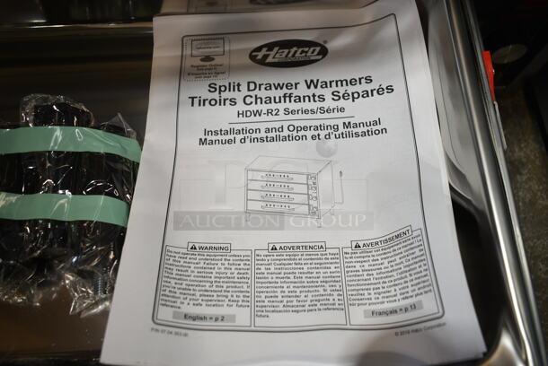 BRAND NEW SCRATCH AND DENT! Hatco HDW-1R2 Stainless Steel Freestanding Split Two Drawer Warmer. 120 Volts, 1 Phase. Tested and Working! - Image 6 of 8