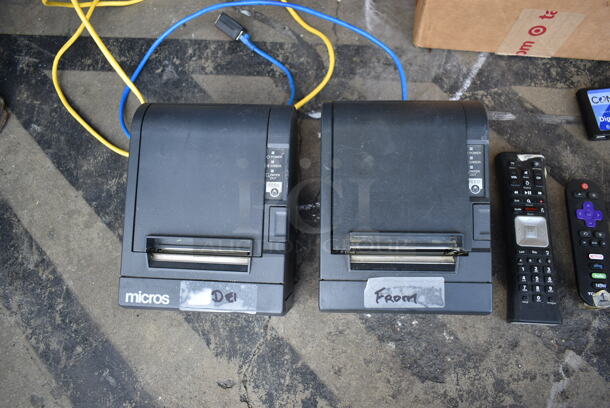ALL ONE MONEY! Lot of 2 Epson M129C Receipt Printers and Various Remotes - Image 3 of 10