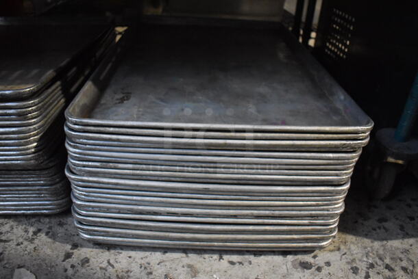 ALL ONE MONEY! Lot of Approximately 40 Metal Full Size Baking Pans. 18x26x1 - Image 2 of 4