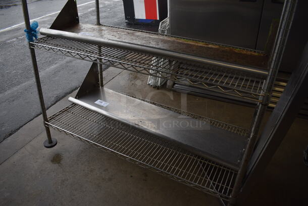 Chrome Finish 5 Tier Shelving Unit. Does Not Come w/ Contents. BUYER MUST DISMANTLE. PCI CANNOT DISMANTLE FOR SHIPPING. PLEASE CONSIDER FREIGHT CHARGES. 48x24x71 - Image 3 of 3