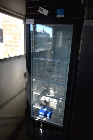 2019 Habco SE18HC Metal Commercial Single Door Reach In Cooler Merchandiser w/ Poly Coated Racks. 115 Volts, 1 Phase. Tested and Working!