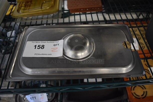 2 Stainless Steel 1/3 Size Drop In Bin Lids. 2 Times Your Bid! - Image 1 of 2