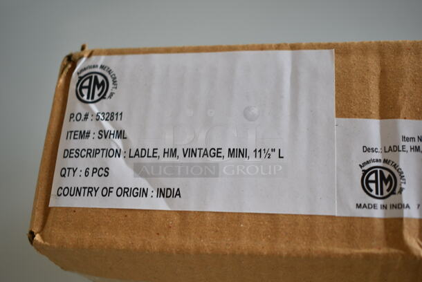 5 Boxes of 6 BRAND NEW SCRATCH AND DENT! Items; SVHML American Metalcraft SVHML 1.5 oz. Hammered Stainless Steel Vintage Ladle. 5 Times Your Bid! - Image 3 of 7