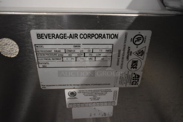 Beverage Air SM49N Stainless Steel Commercial Milk Cooler on Commercial Casters. 115 Volts, 1 Phase. Tested and Working! - Image 5 of 5