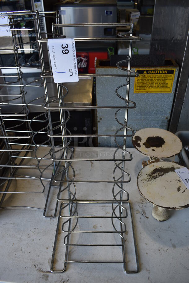 Metal Countertop Pizza Pan Rack. 12x12x28