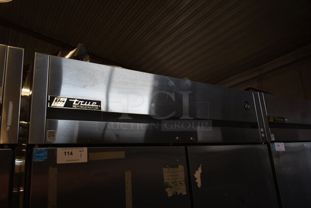 2014 True TG2R-2S ENERGY STAR Stainless Steel Commercial 2 Door Reach In Cooler w/ Poly Coated Racks on Commercial Casters. 115 Volts, 1 Phase. Tested and Working! - Image 2 of 9