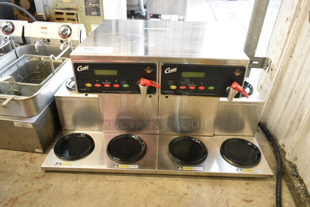 Curtis ALP6GT63A000 Stainless Steel Commercial Countertop 6 Burner Coffee Machine w/ Hot Water Dispenser. 120/220 Volts, 1 Phase.  - Image 2 of 10