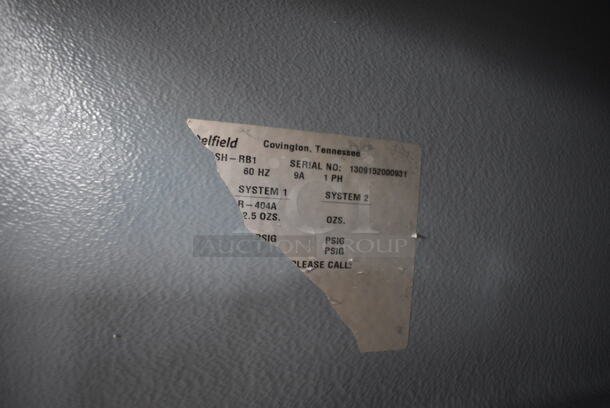 Delfield Stainless Steel Commercial Two Half Size Door Reach In Freezer on Commercial Casters. 115 Volts, 1 Phase. 25.5x32x80. Tested and Working! - Image 3 of 6