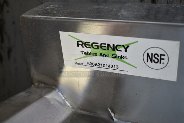 BRAND NEW SCRATCH AND DENT! Regency 600B31014213 3 Bowl Underbar Sink with Two Drainboards. Bays 10x13.5x9.5. Drain Boards 11x15 - Image 7 of 7