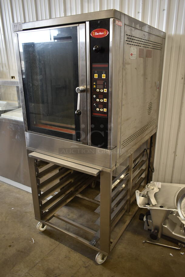 2018 Sun-Mate SCVE-6C-ST Stainless Steel Commercial Natural Gas Powered Convection Oven on Pan Rack w/ Commercial Casters. 110 Volts, 1 Phase. - Image 3 of 8