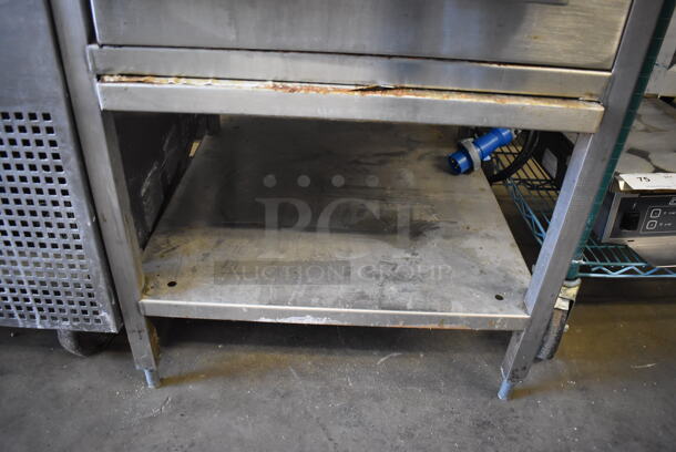 2 Cleveland Stainless Steel Commercial Single Compartment Steam Cabinet on Stainless Steel 2 Tier Equipment Stand. SteamCraft Ultra 5 and SteamCraft Ultra 3. 208 Volts, 3 Phase. 24x32x69. 2 Times Your Bid! - Image 8 of 8