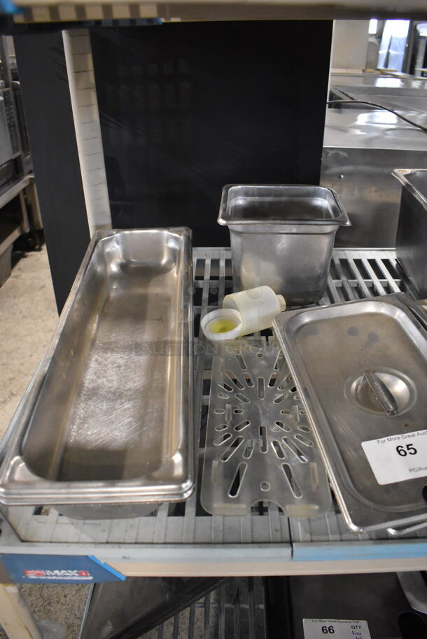 ALL ONE MONEY! Lot of Stainless Steel Lids, Trays, Etc. - Image 4 of 5
