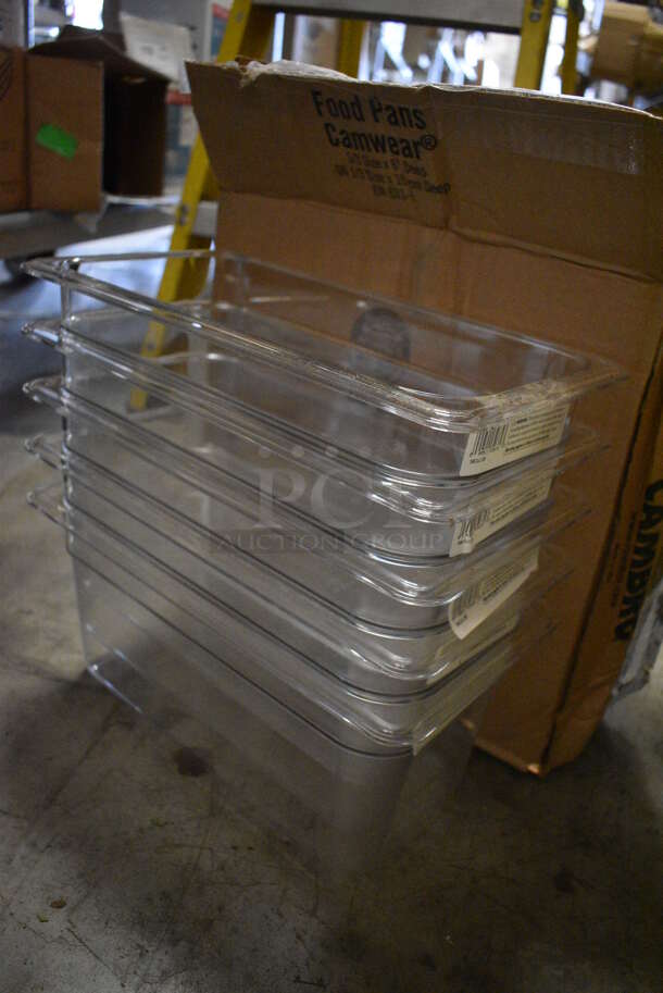 ALL ONE MONEY! Lot of 5 BRAND NEW IN BOX! Cambro Clear Poly 1/3 Size Drop In Bins! 1/3x6 - Image 2 of 4