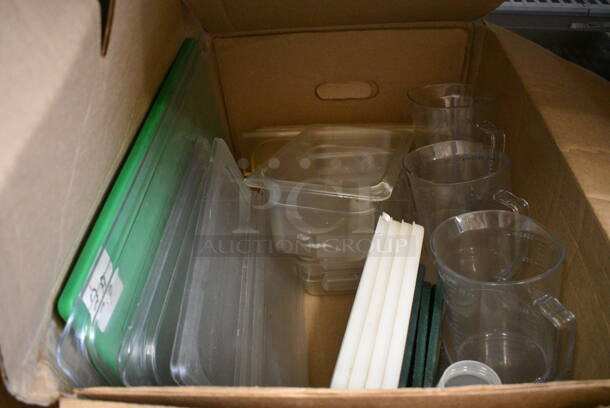 ALL ONE MONEY! Lot of Various Poly Items Including Pitchers, Bins and Lids - Image 1 of 3