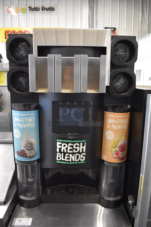 Manitowoc Multiplex MB-8-1 Stainless Steel Commercial Blend In Cup Workstation on Single Door Undercounter Cooler on Commercial Casters. 115 Volts, 1 Phase. 26x39x72. Tested and Working! - Image 4 of 6