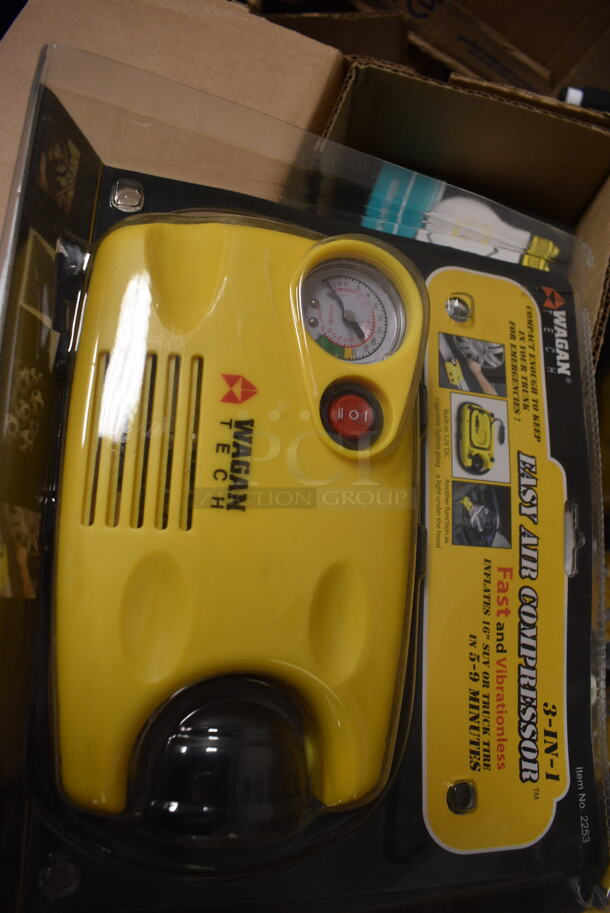 ALL ONE MONEY! Pallet Lot of Various Items Including Halogen-IR Floodlight, Reflector Light Bulbs, Micro Mini CFL, 40W Globe Light, Floor Sealer, Air Compressor, and Plastic Containers - Image 11 of 12