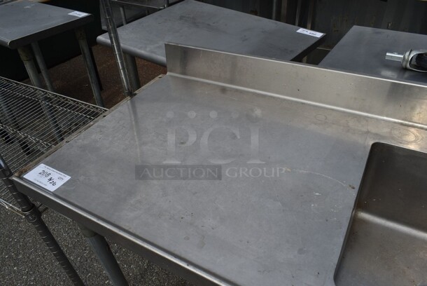 Stainless Steel Commercial 2 Bay L Shaped Sink w/ Faucet and Handles. Bays 18x16x10  - Image 4 of 4