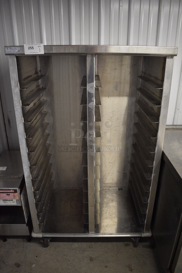 Stainless Steel Commercial Double Pan Transport Rack on Commercial Casters. 36x24x60
