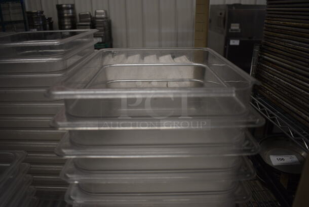 ALL ONE MONEY! Lot of 8 Clear Poly 1/2 Size Drop In Bins. 1/2x6 - Image 3 of 3