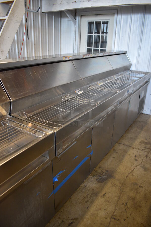 Randell Stainless Steel Commercial Prep Table on Commercial Casters. 115 Volts, 1 Phase. 120x34x51. Tested and Powers On But Temps at 50 Degrees - Image 1 of 12