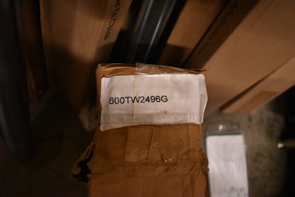 BRAND NEW SCRATCH AND DENT! Lot of 2 Metal Under Shelves and 9 Boxes of John Boos GLEG-33.5B / Regency 600TW2496G Legs.  - Image 10 of 10